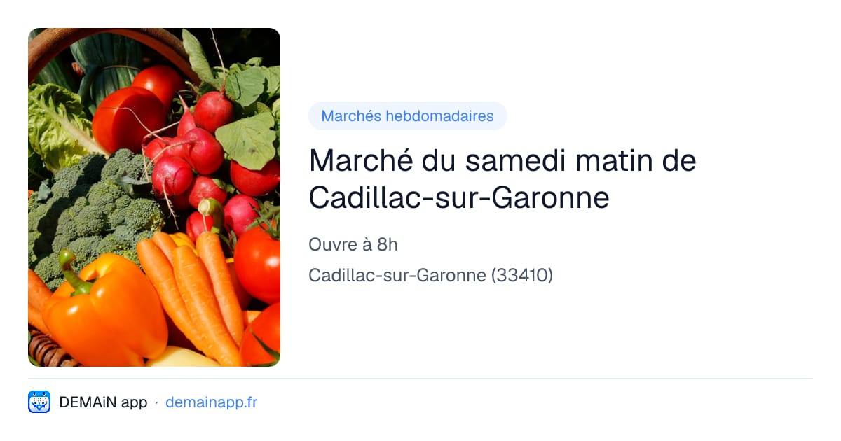 Marché du samedi matin de Cadillac-sur-Garonne — Cadillac-sur-Garonne