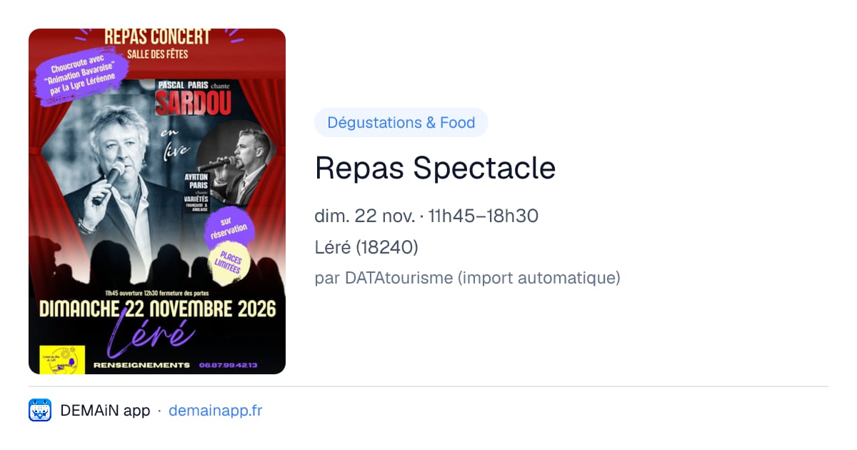 Repas Spectacle — Léré