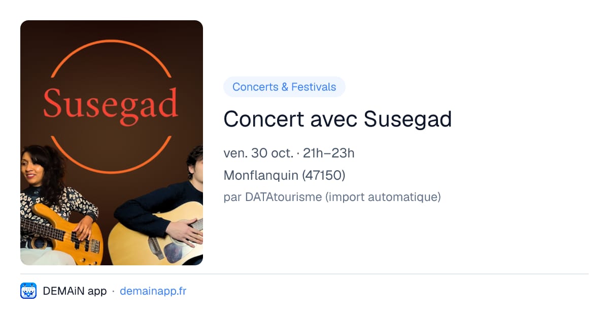 Concert avec Susegad — Monflanquin