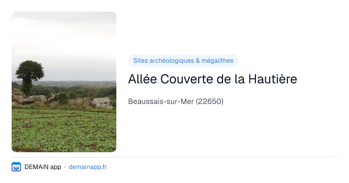 Allée Couverte de la Hautière — Beaussais-sur-Mer