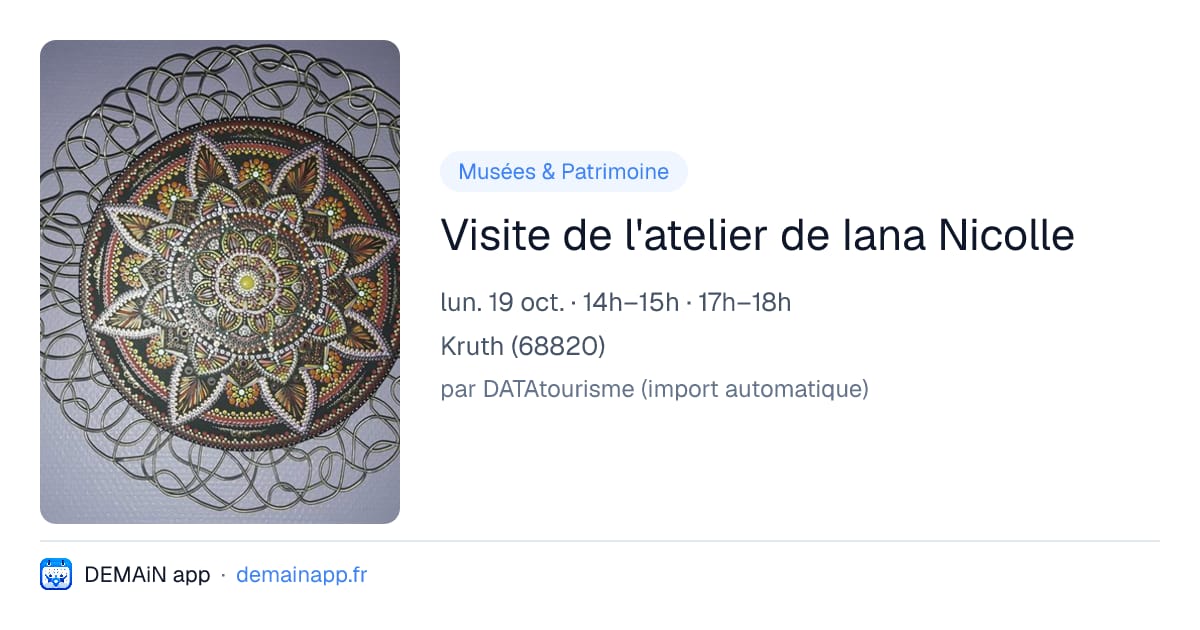 Visite de l'atelier de Iana Nicolle — Kruth
