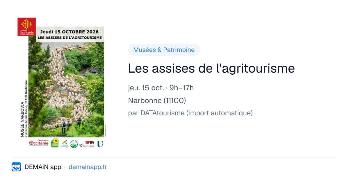Les assises de l'agritourisme — Narbonne