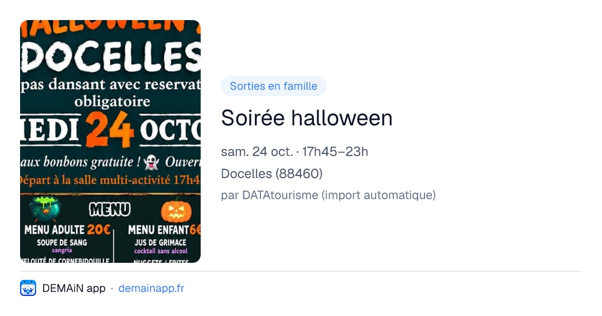Soirée halloween — Docelles