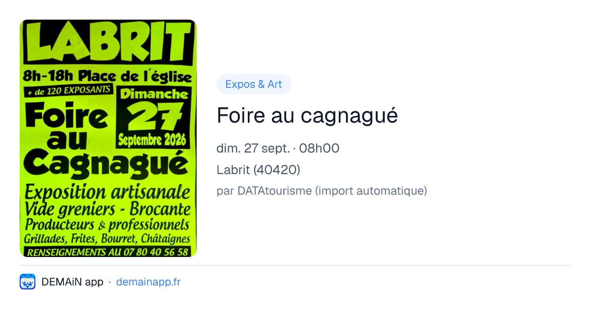 Foire au cagnagué — Labrit