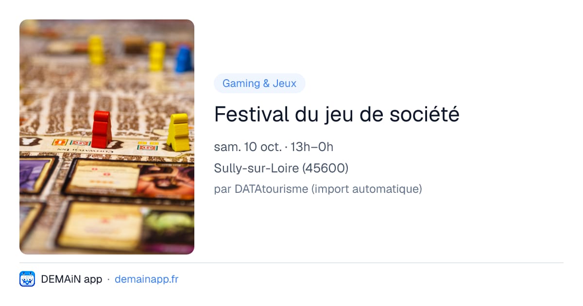 Festival du jeu de société — Sully-sur-Loire