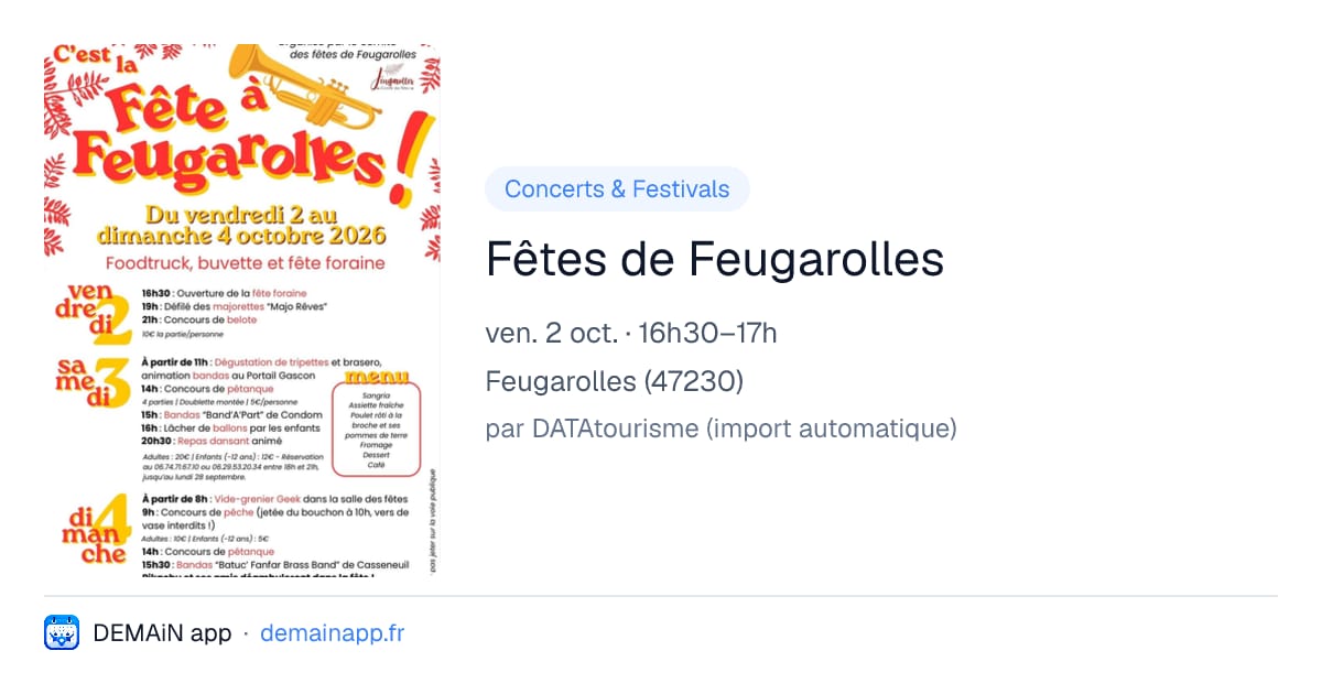 Fêtes de Feugarolles — Feugarolles