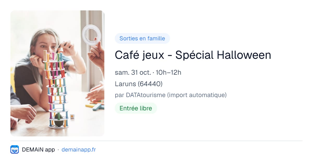Café jeux - Spécial Halloween — Laruns