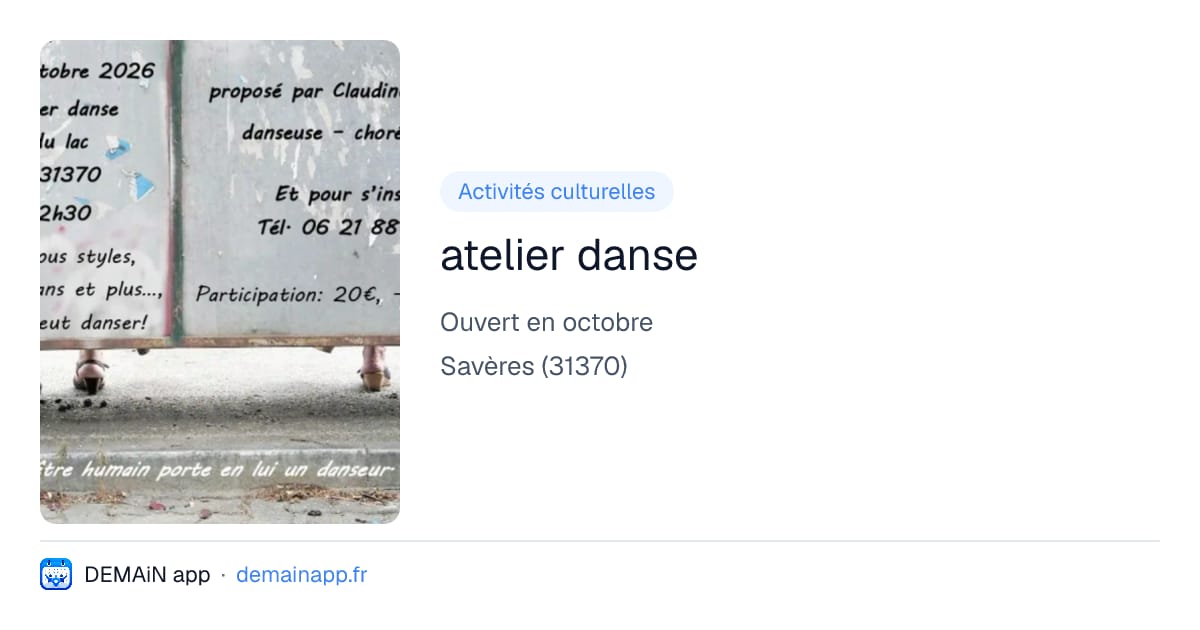 atelier danse — Savères