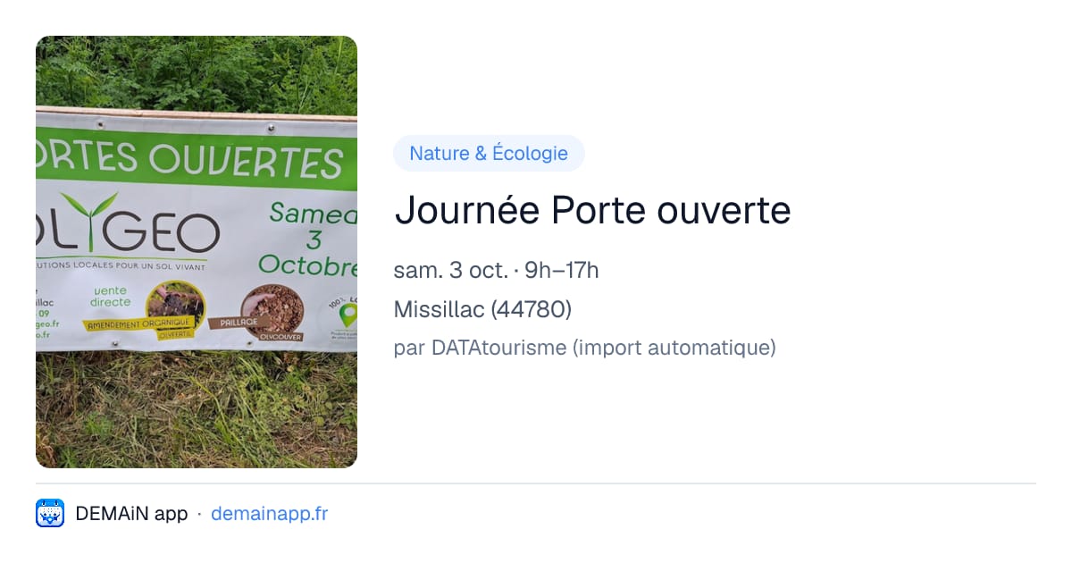 Journée Porte ouverte — Missillac