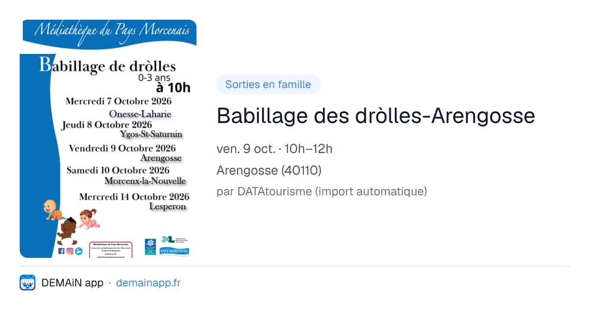 Babillage des dròlles-Arengosse — Arengosse