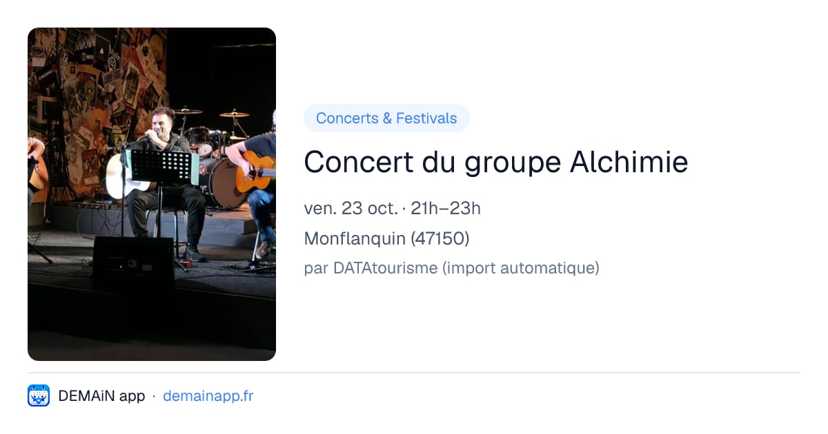 Concert du groupe Alchimie — Monflanquin