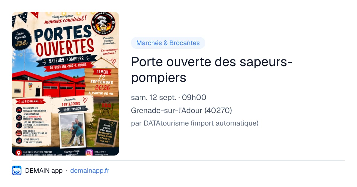 Porte ouverte des sapeurs-pompiers — Grenade-sur-l'Adour
