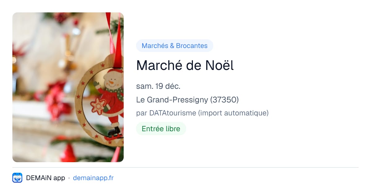 Marché de Noël — Le Grand-Pressigny
