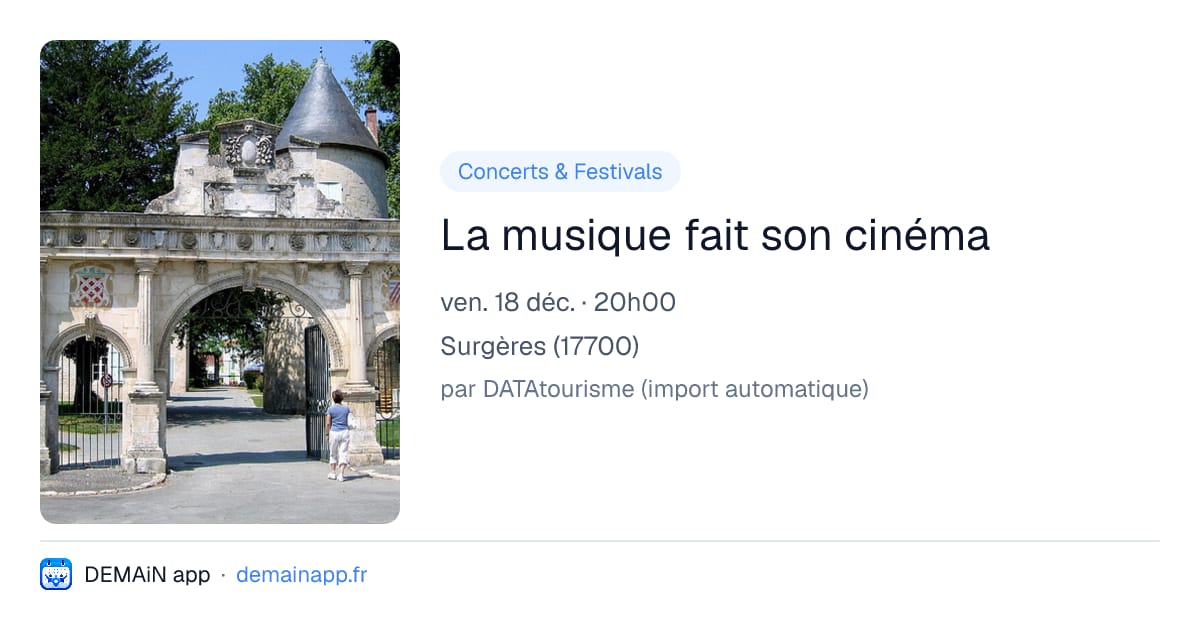 La musique fait son cinéma — Surgères