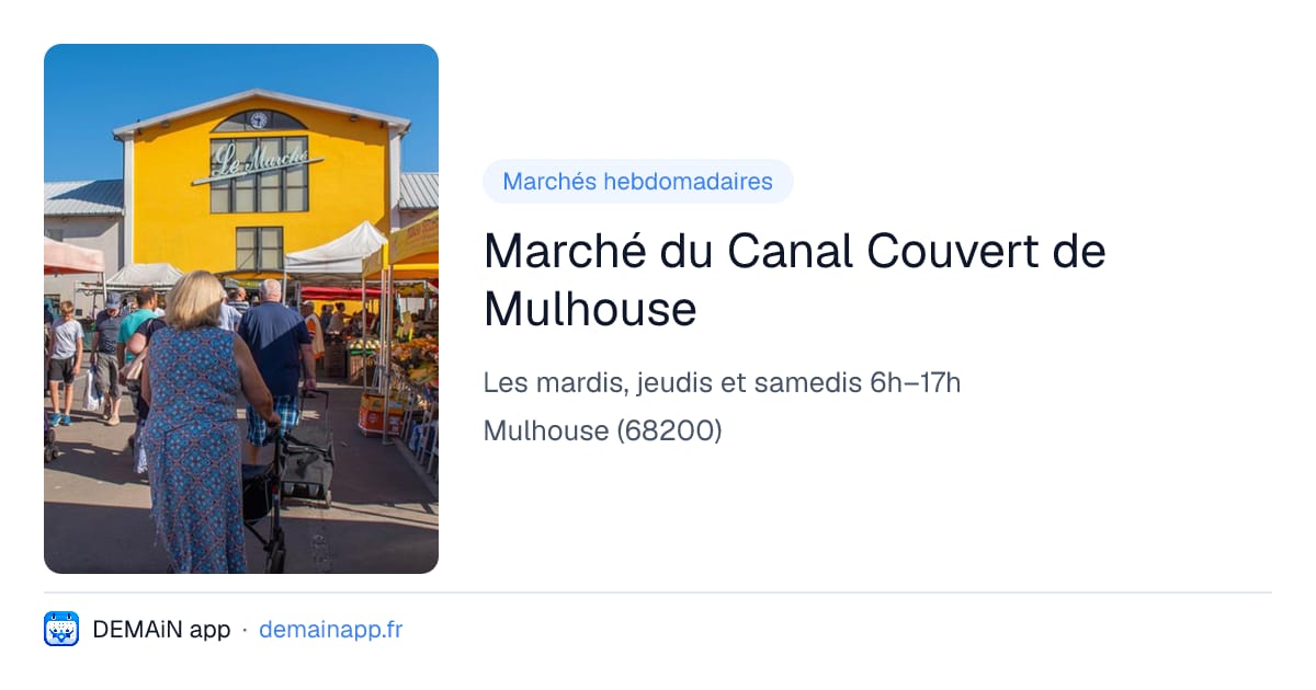 Marché du Canal Couvert de Mulhouse — Mulhouse
