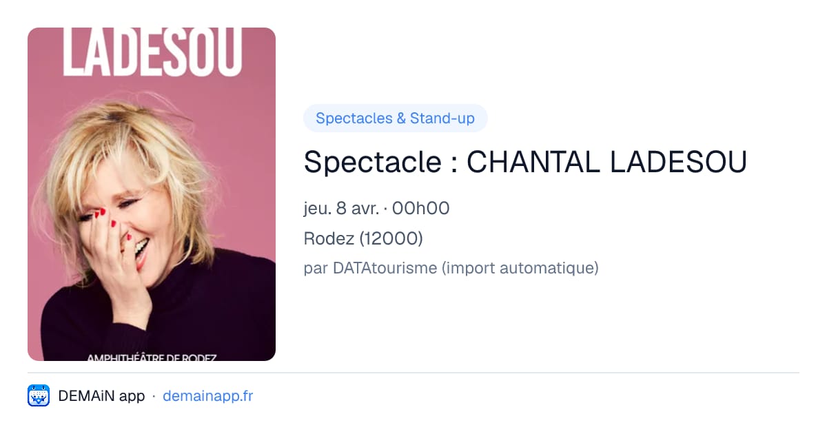 Spectacle : CHANTAL LADESOU — Rodez