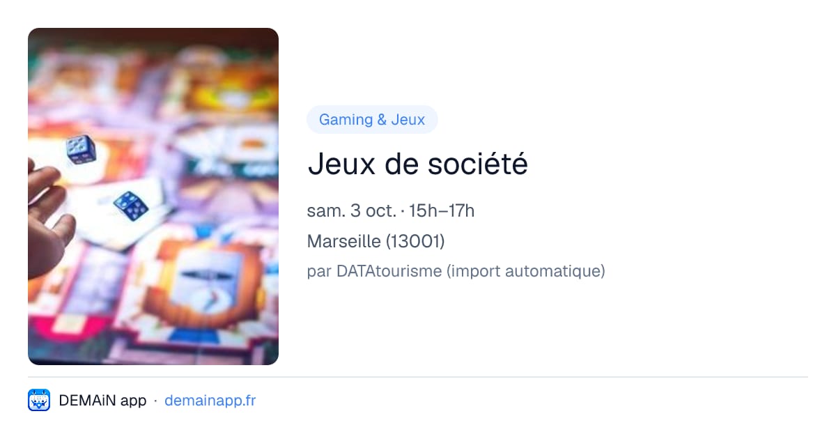 Jeux de société — Marseille