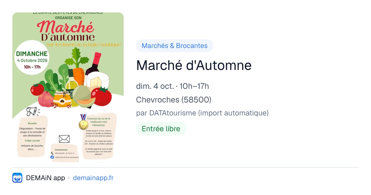 Marché d'Automne — Chevroches