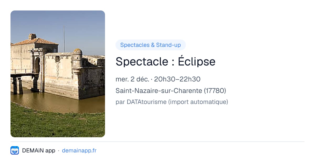 Spectacle : Éclipse — Saint-Nazaire-sur-Charente
