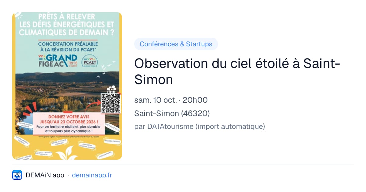 Observation du ciel étoilé à Saint-Simon — Saint-Simon
