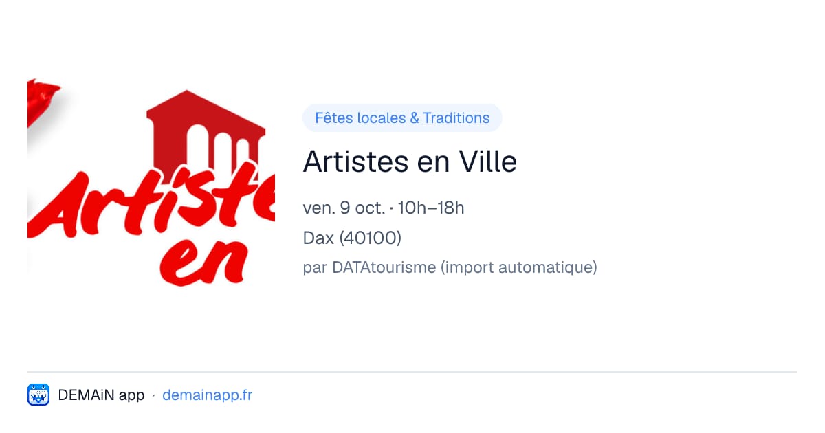 Artistes en Ville — Dax