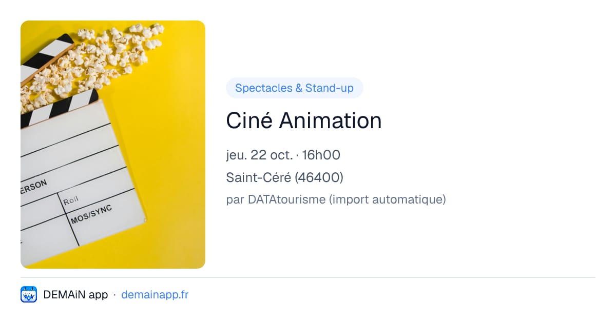 Ciné Animation — Saint-Céré