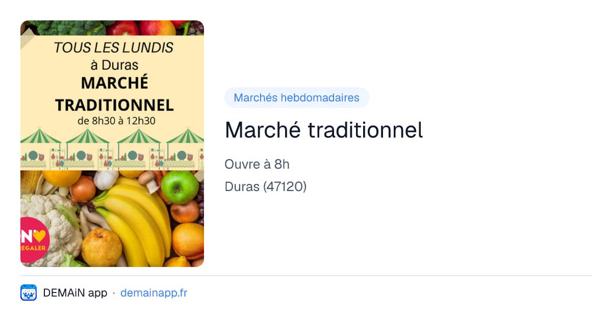 Marché traditionnel — Duras