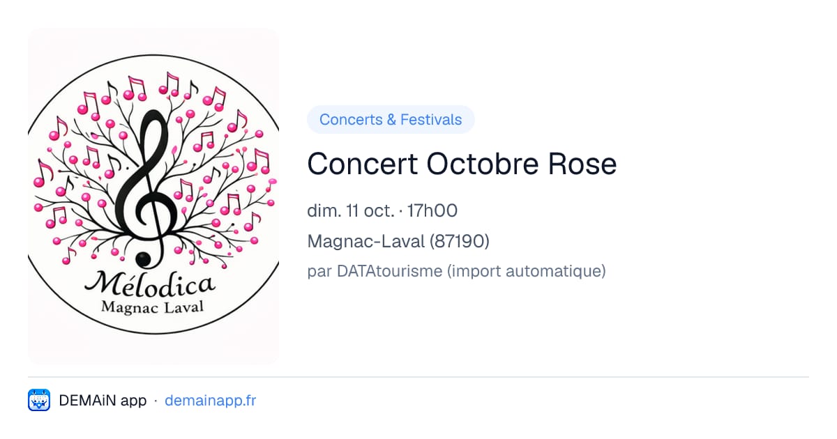 Concert Octobre Rose — Magnac-Laval