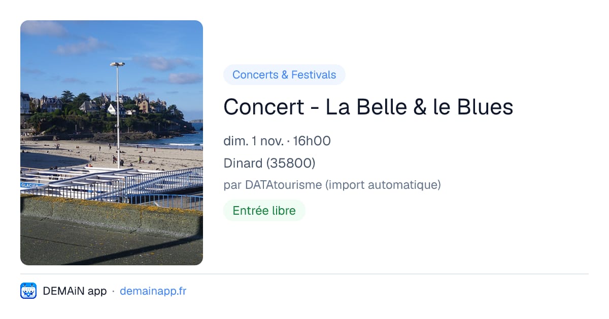 Concert - La Belle & le Blues — Dinard