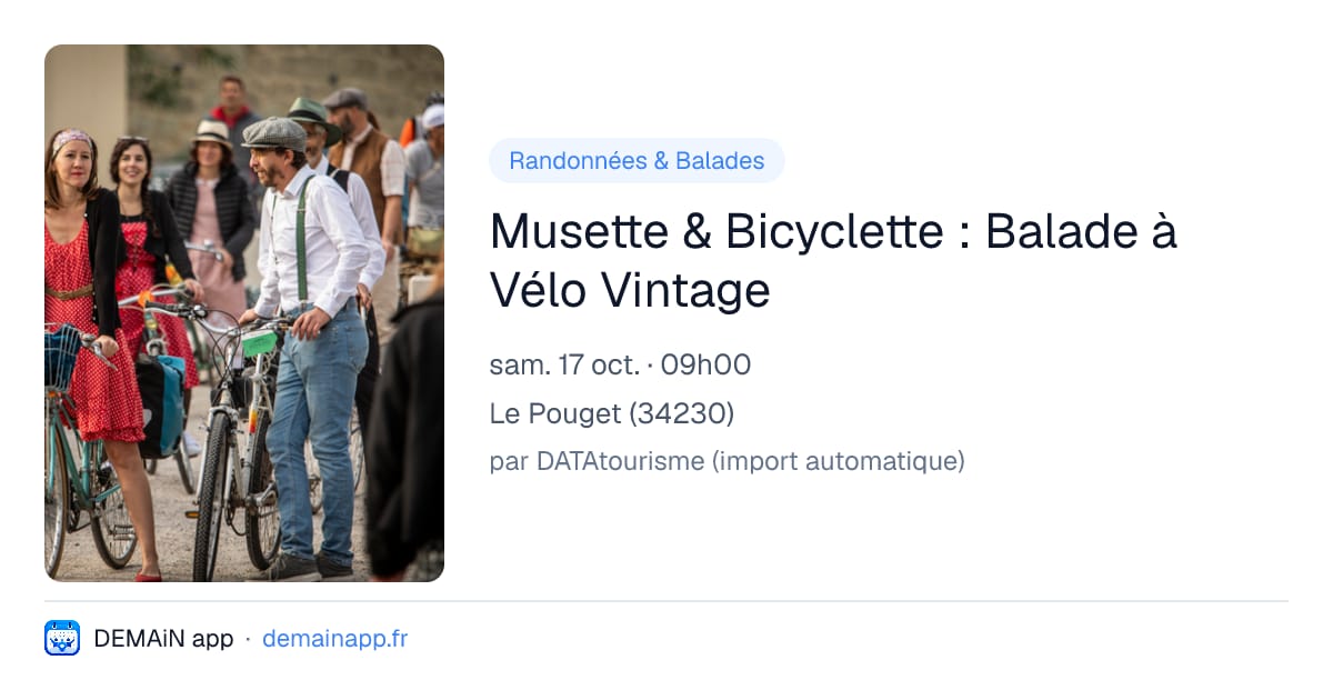 Musette & Bicyclette : Balade à Vélo Vintage — Le Pouget