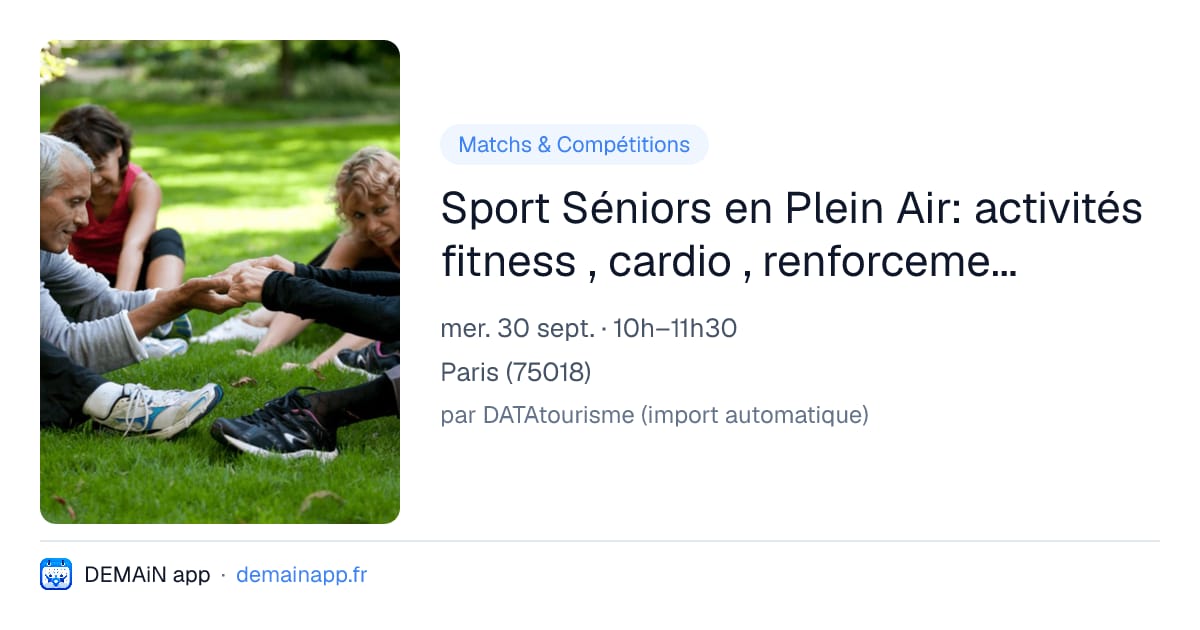 Sport Séniors en Plein Air: activités fitness , cardio , renforcement musculaire par AFP18 — Paris