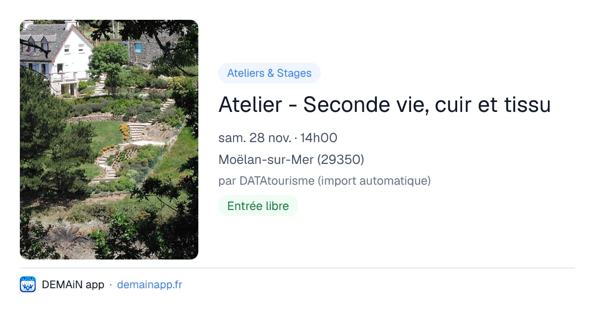 Atelier - Seconde vie, cuir et tissu — Moëlan-sur-Mer