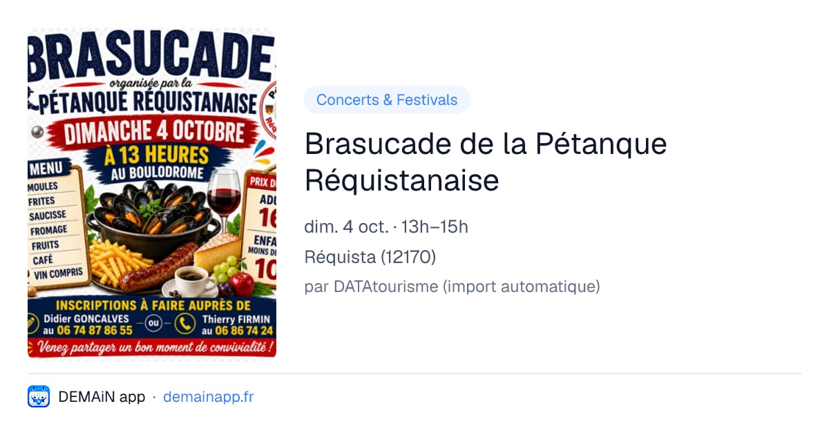 Brasucade de la Pétanque Réquistanaise — Réquista