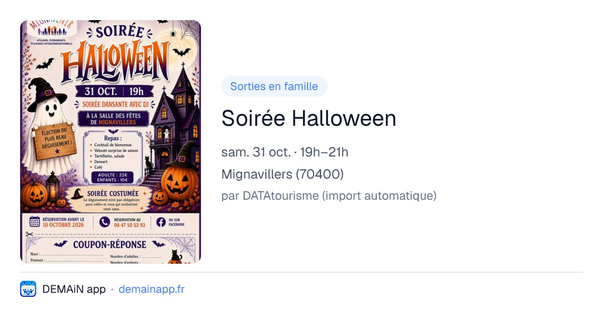 Soirée Halloween — Mignavillers