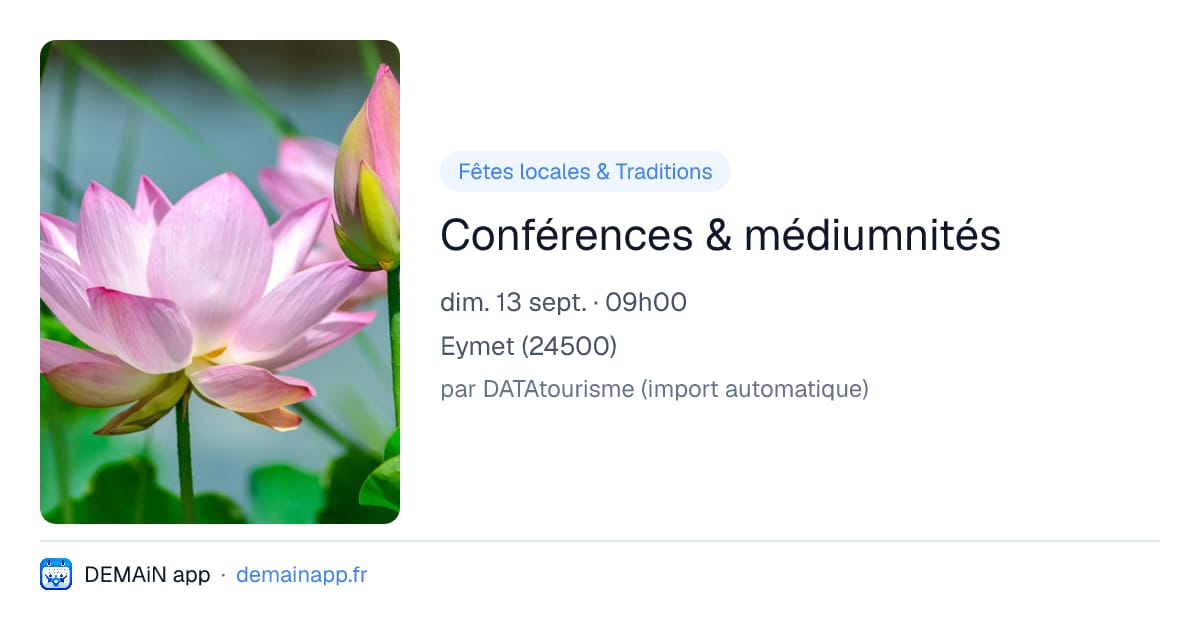 Conférences & médiumnités — Eymet