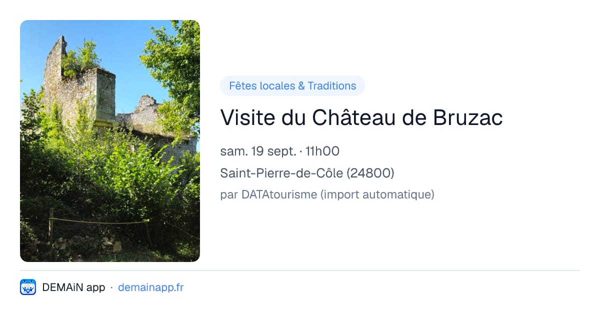 Visite du Château de Bruzac — Saint-Pierre-de-Côle