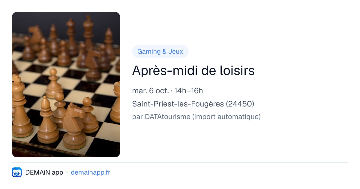 Après-midi de loisirs — Saint-Priest-les-Fougères