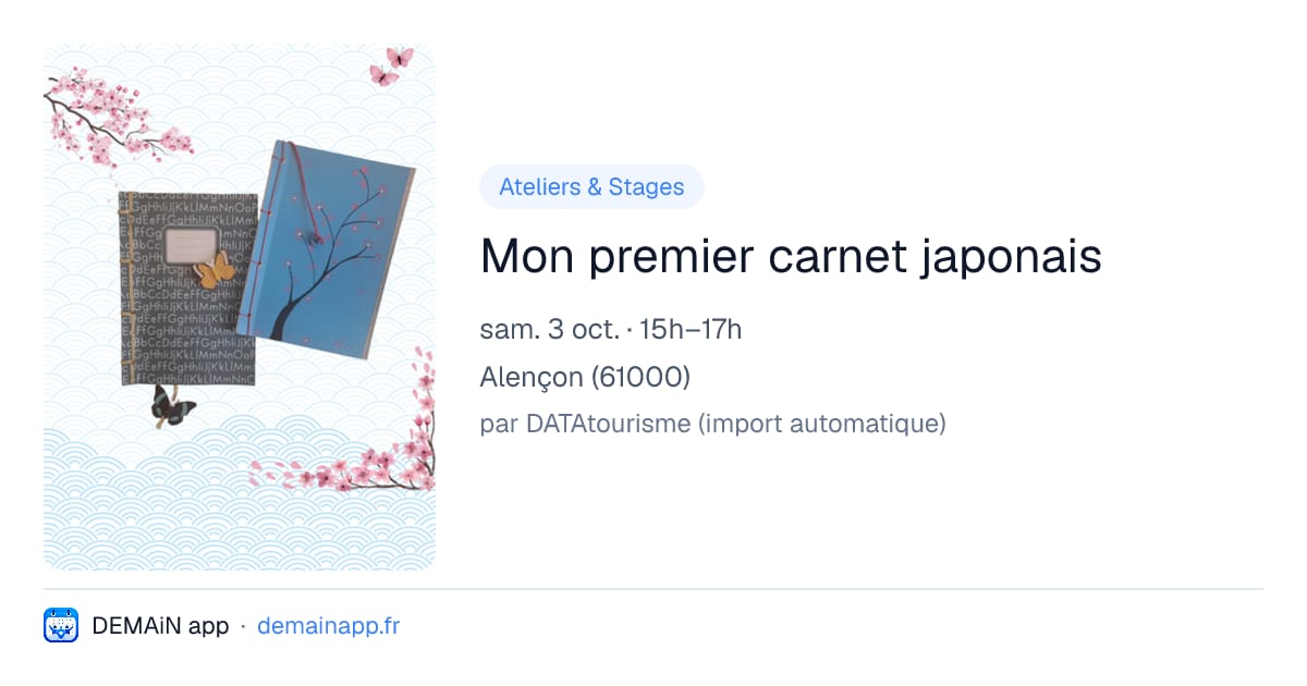 Mon premier carnet japonais — Alençon