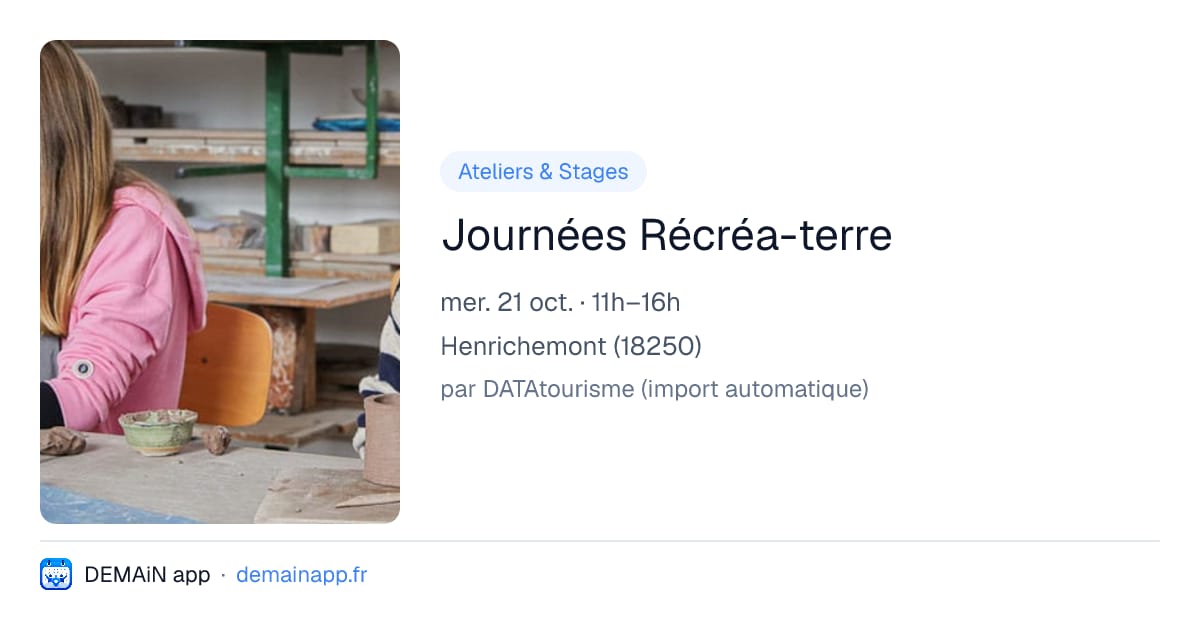 Journées Récréa-terre — Henrichemont