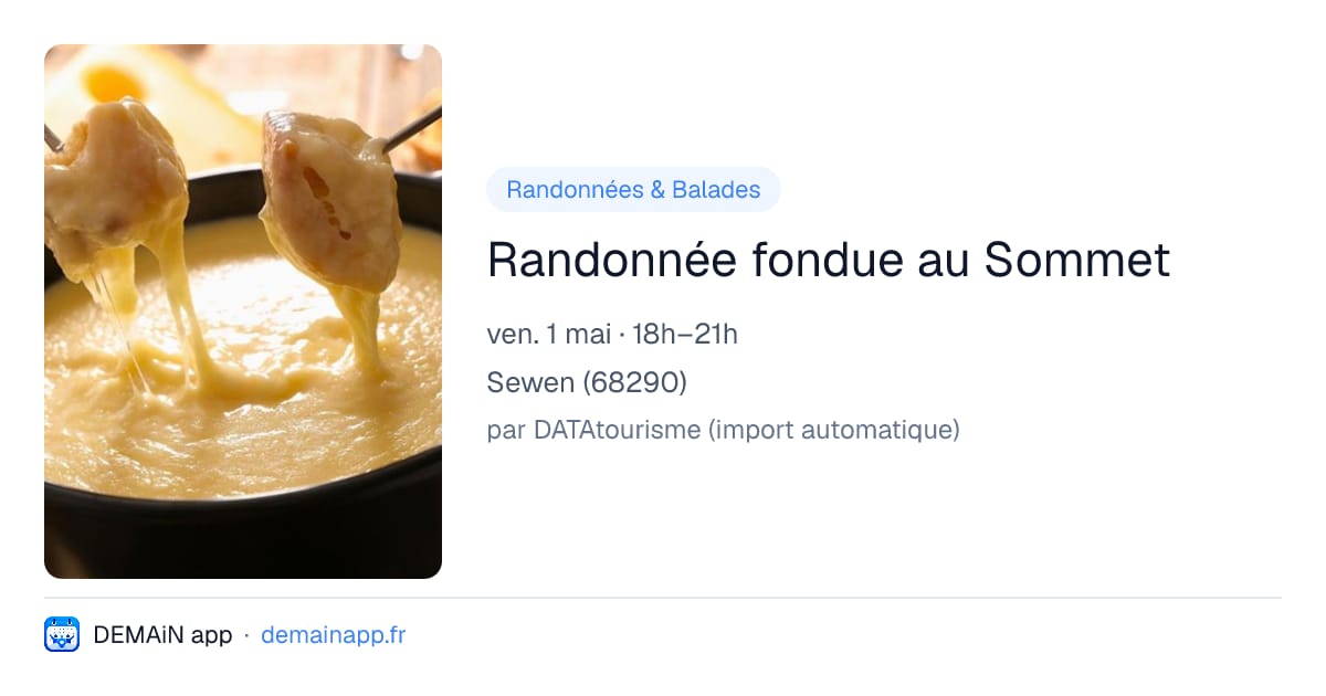 Randonnée fondue au Sommet — Sewen