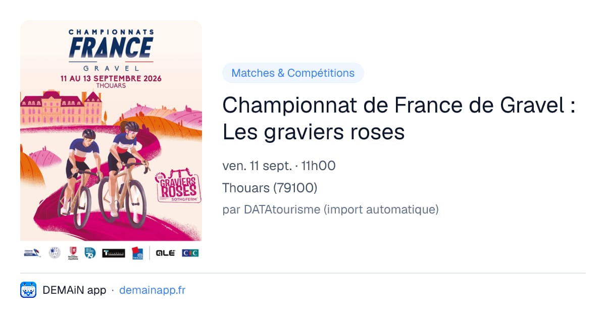 Championnat de France de Gravel : Les graviers roses — Thouars