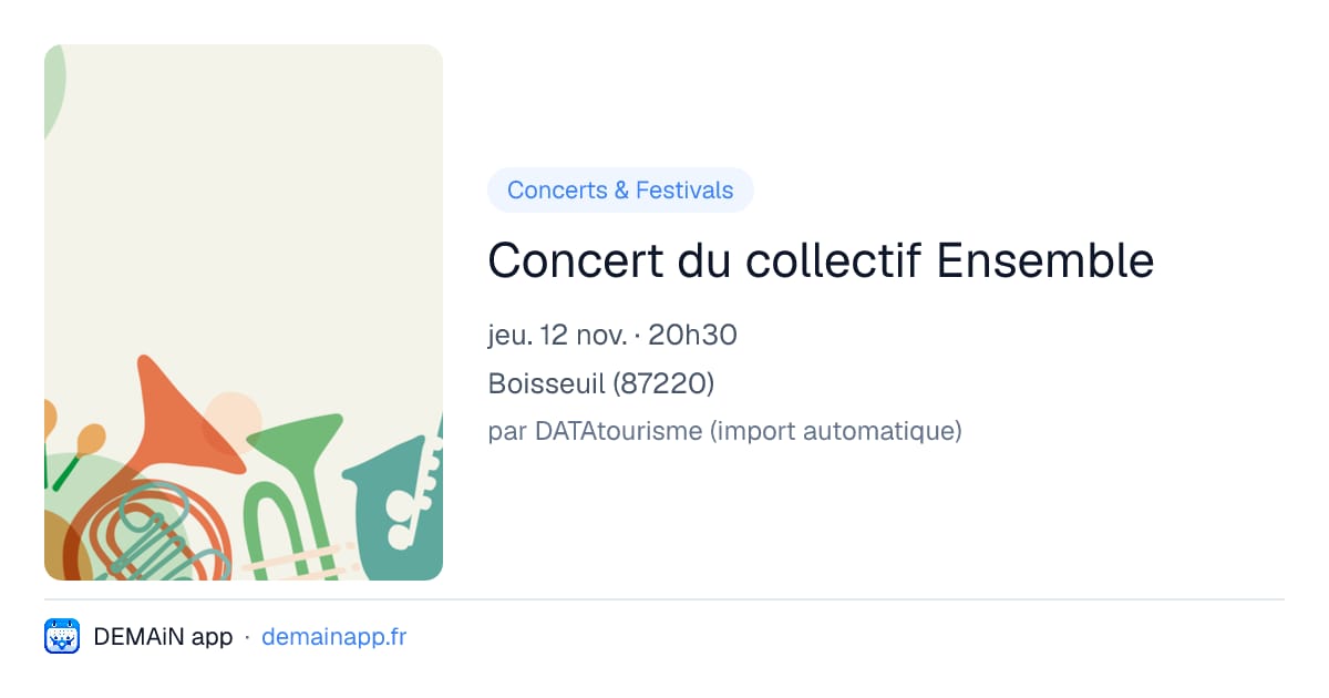 Concert du collectif Ensemble — Boisseuil