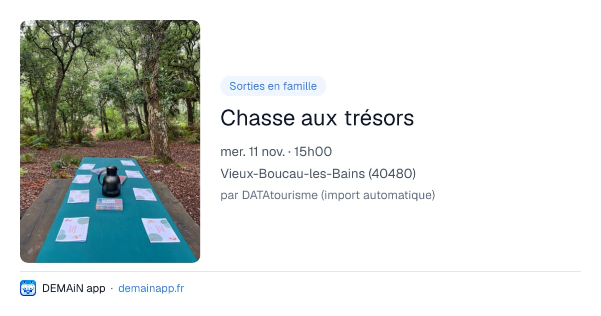 Chasse aux trésors — Vieux-Boucau-les-Bains