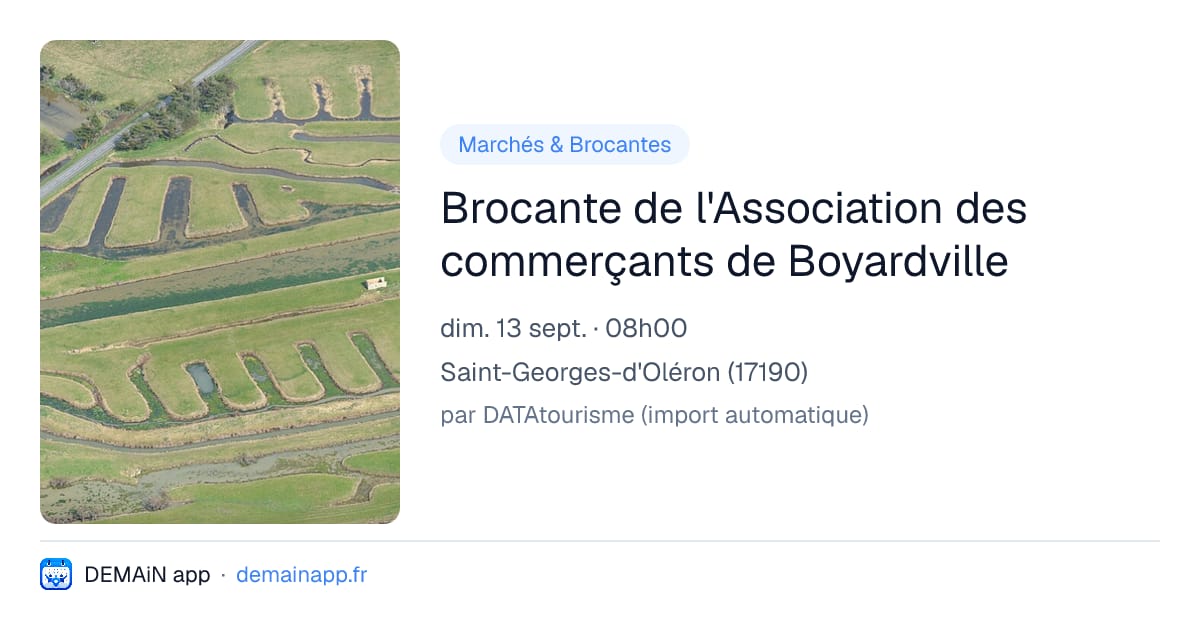Brocante de l'Association des commerçants de Boyardville — Saint-Georges-d'Oléron