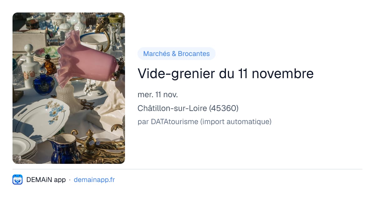 Vide-grenier du 11 novembre — Châtillon-sur-Loire
