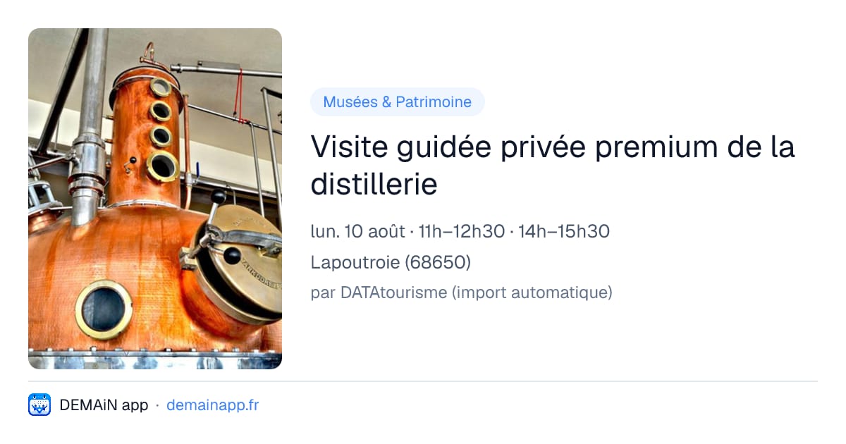 Visite guidée privée premium de la distillerie — Lapoutroie