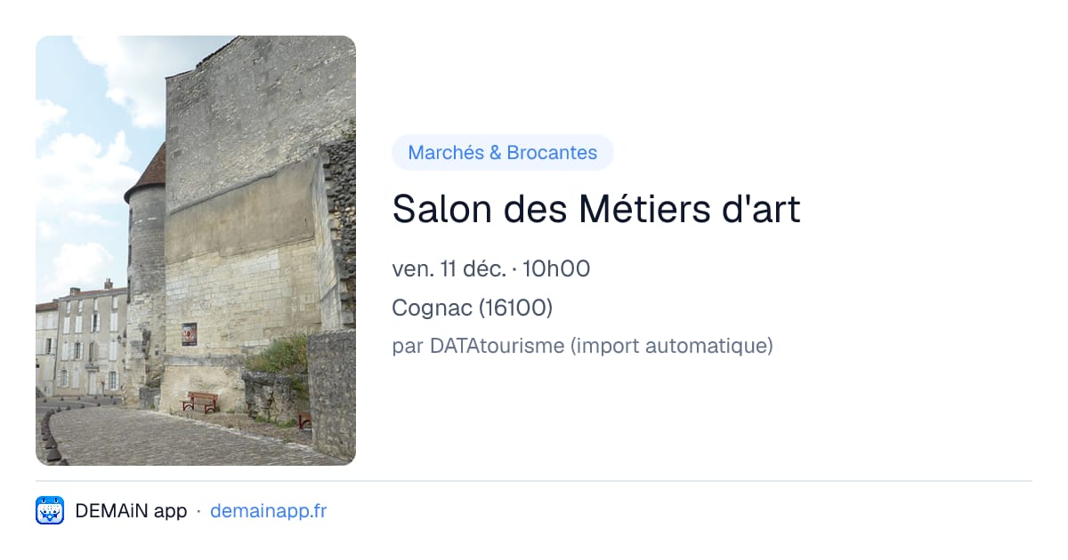 Salon des Métiers d'art — Cognac