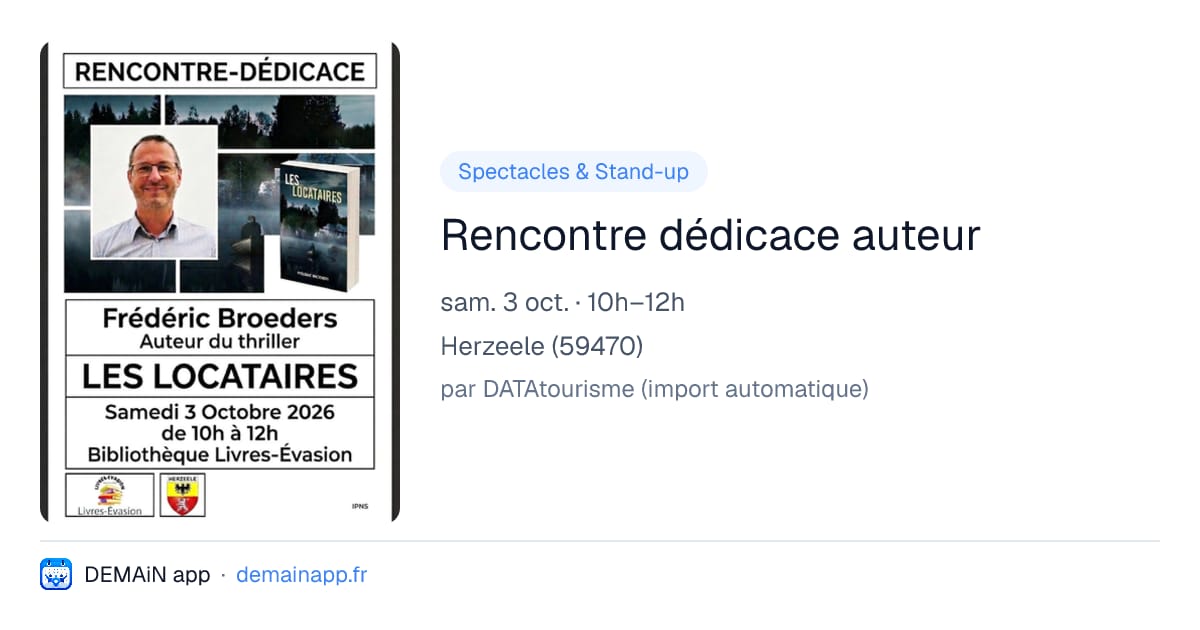 Rencontre dédicace auteur — Herzeele