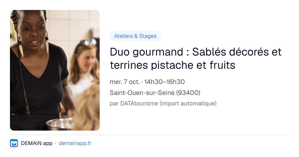Duo gourmand : Sablés décorés et terrines pistache et fruits — Saint-Ouen-sur-Seine