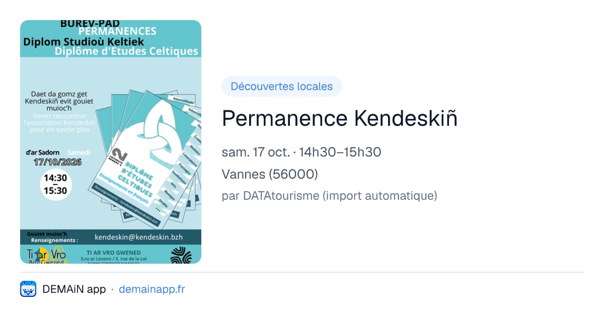 Permanence Kendeskiñ — Vannes